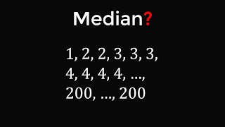 Olympiad Question - Math Tricks To Find The Median