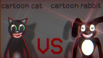 Cartoon Cat vs Cartoon Rabbit | Trevor Henderson Animation (Stick Nodes)