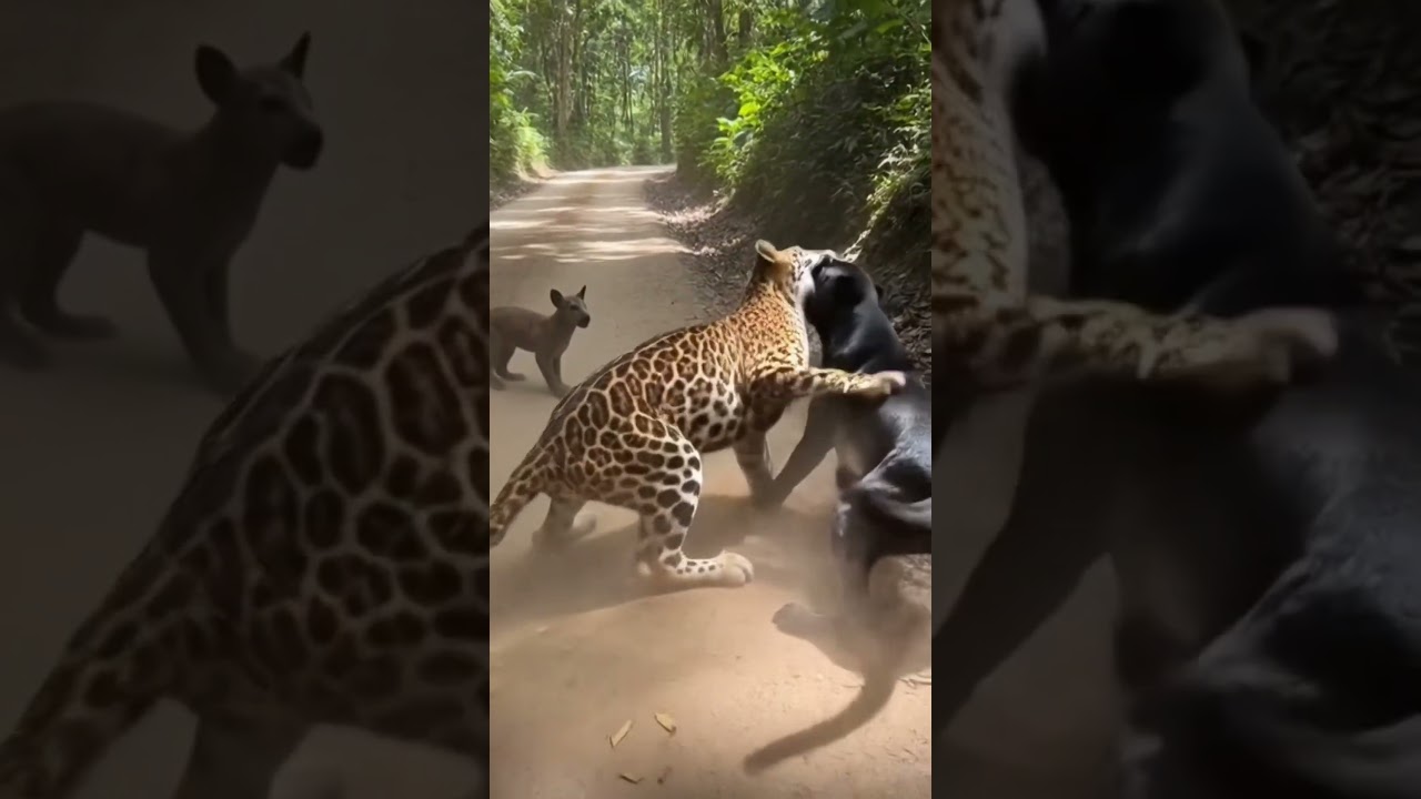 ROTTWEILER vs LEOPARD: Survival Incident [HD] | Leopard Ambush on Guard Dog  Real Jungle Interaction