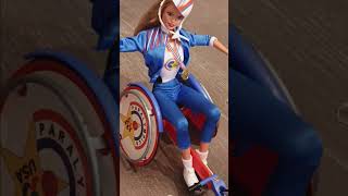 Barbie Becky paralympic campion out of box with bonus showing a real high school soar metal