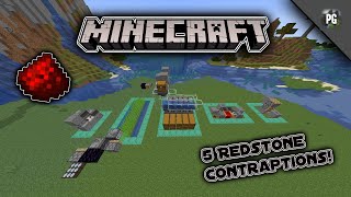 ✔️Minecraft: 5 Simple/Useful Redstone Contraptions for Your Minecraft World