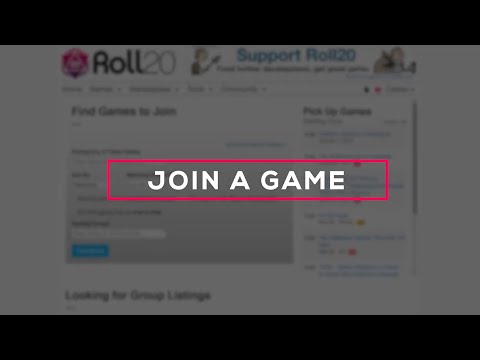 How to Join a Listed Game on Roll20 | Tutorial