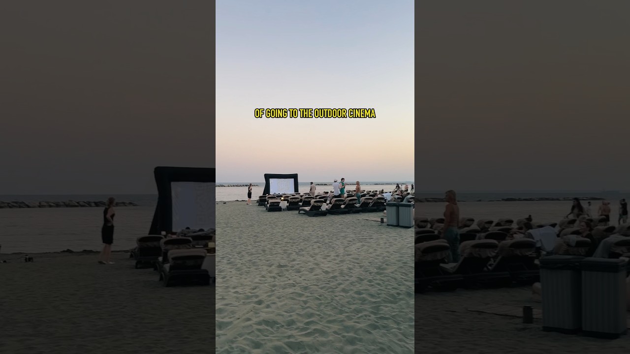 Outdoor cinema by the beach in Cyprus😍