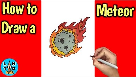 Hoe teken je een meteoor (meteoriet)/asteroïde