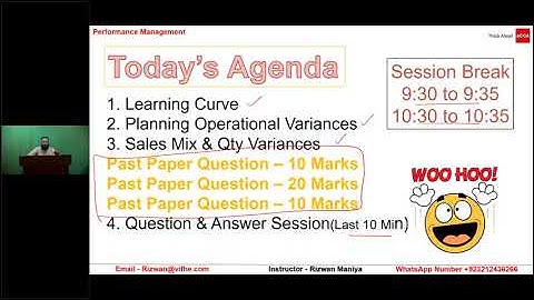 ACCA Exam Approach Webinars June 2021   Performance Management PM Session # 2