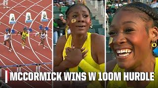 Aaliyah Mccormick Elated After Winning Womens 100M Hurdles For Oregon In Oregon Ncaa On Espn