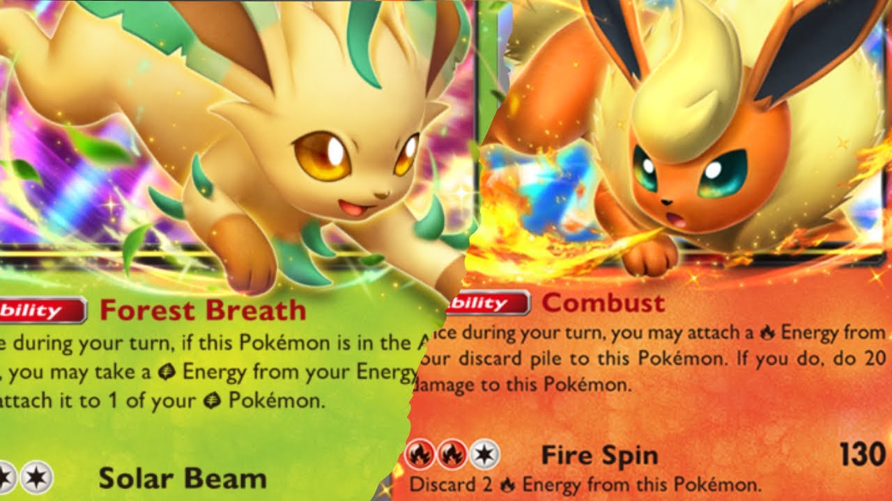 Flareon EX + Leafeon EX 🔥 Pokémon TCG  Malayalam Gameplay | Eevee Deck