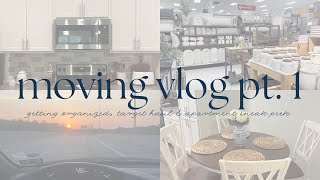 MOVING VLOG PT. 1 || days in my life: organizing the kitchen, target haul & apartment sneak peek!