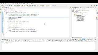 Java Program 7: To check whether a string is a Palindrome