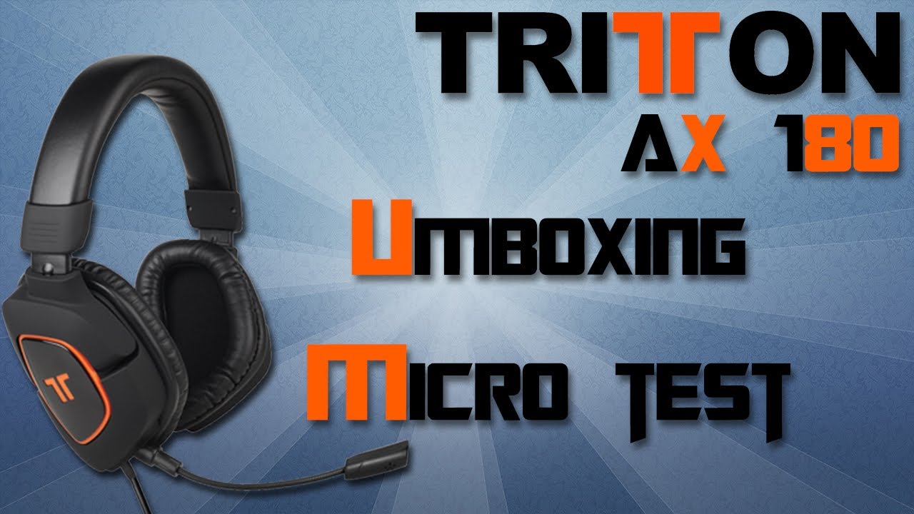 [Unboxing] Tritton AX180 / Microphone Test - YouTube