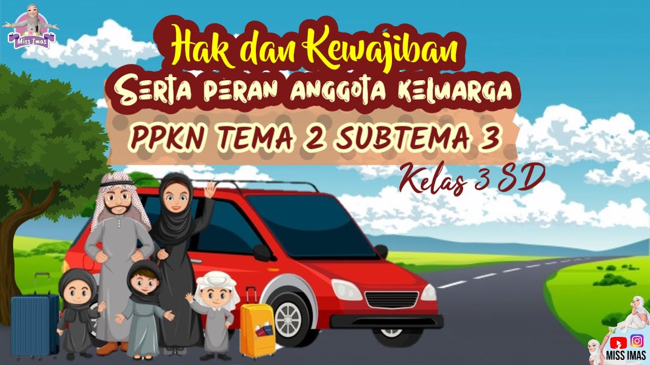 HAK DAN KEWAJIBAN ANGGOTA KELUARGA KELAS 3 SD PPKN TEMA 2 SUBTEMA 3