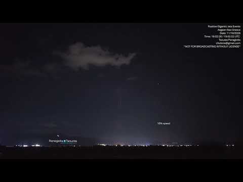 Double Positive Gigantic Jets over Aegean Sea storms