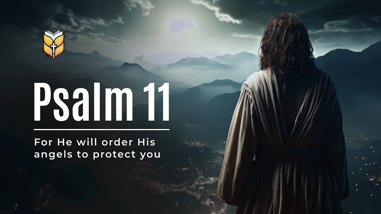 Holy Bible. Psalm 11 - For He will order His angels to protect you... (KJV) #biblevision
