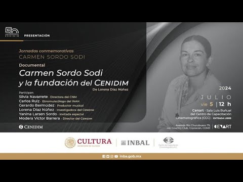 Mesa redonda Documental Carmen Sordo Sodi y la fundación del CENIDIM / Cenidim / INBAL