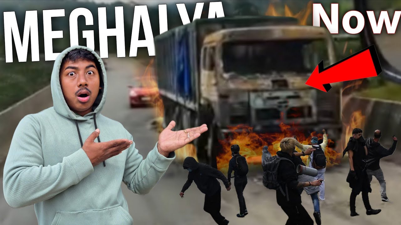 Shillong Now Fire 🔥😳 Buhut Gari Bhangi Ase 🥲 Jowai Trip 🚚@AjayBoro28 