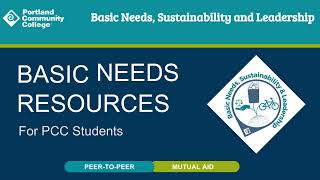 PCC Basic Needs Hub: Resources for Students