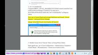 Famous Fix Lock Screen timeout not working in Windows Profile