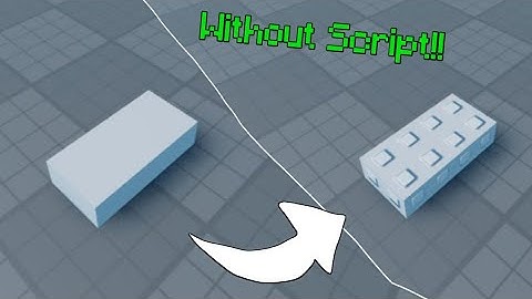 How To make Studs Texture On Part in Studio Lite | Roblox