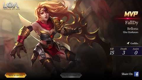 Bellona - Legend of Ace Full Gameplay Ranked Match | #LOA (iOS/Android)