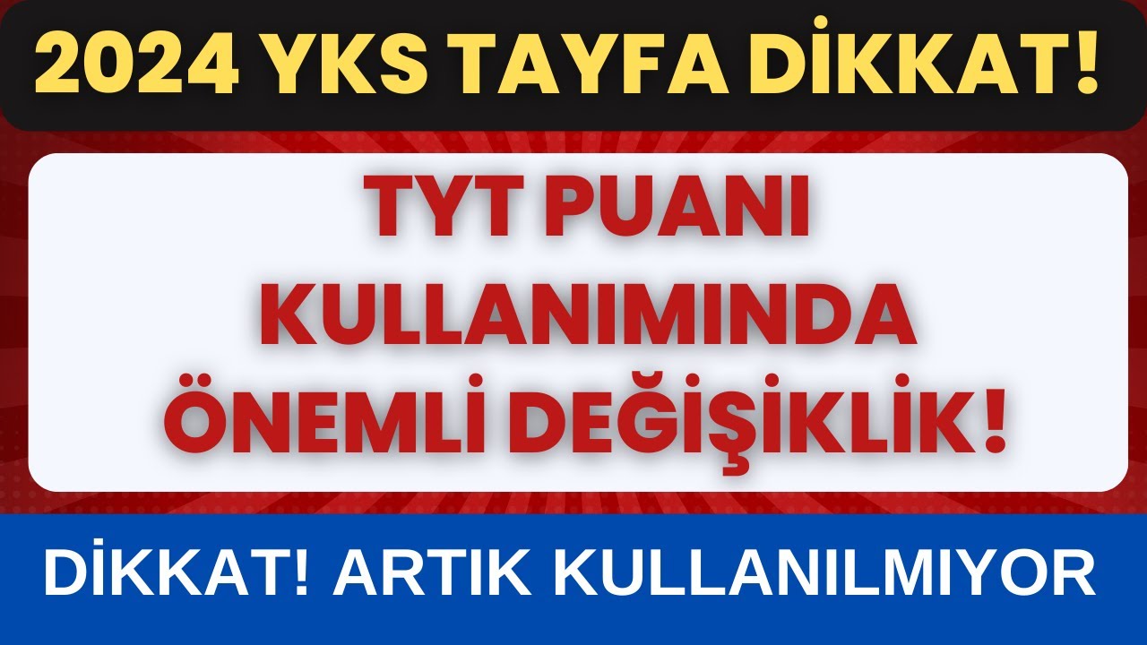 📢 TYT PUANI KULLANIMINDA DEĞİŞİKLİK | 2023 TYT PUANI KULLANILACAK MI ...