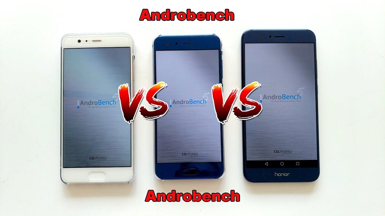 Honor 9 vs. Honor 8 Pro vs. Huawei P10 Plus | Androbench (storage benchmark)