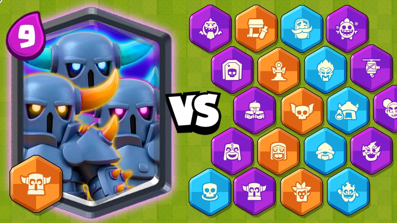 TRIPLE PEKKA MINI vs TODAS LAS CARTAS MODIFICADAS | Clash Royale