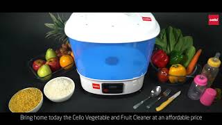 Cello Vegetable & Fruit Cleaner, 10Ltr, 8W, White