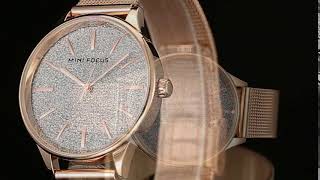 MINIFOCUS 2019 Fashion Luxury Brand Rose Gold Women Watches