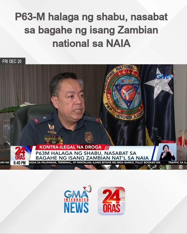 P63-M halaga ng shabu, nasabat sa bagahe ng isang Zambian national sa NAIA | 24 Oras