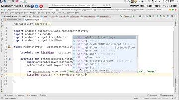 11   Kotlin android Studio ListView