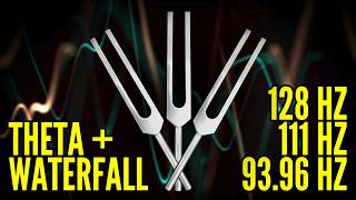 Reset Your Nervous System ♻️ Tuning Fork Stack, Theta, Waterfall