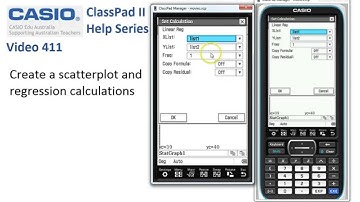 ClassPad Help 411 - Scatterplot and Regression