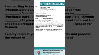 Refund Complaint Letter | Refund Request Letter