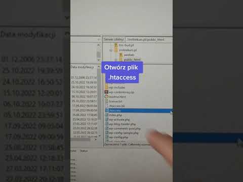 Wideo: Gdzie znajduje się plik.htaccess?