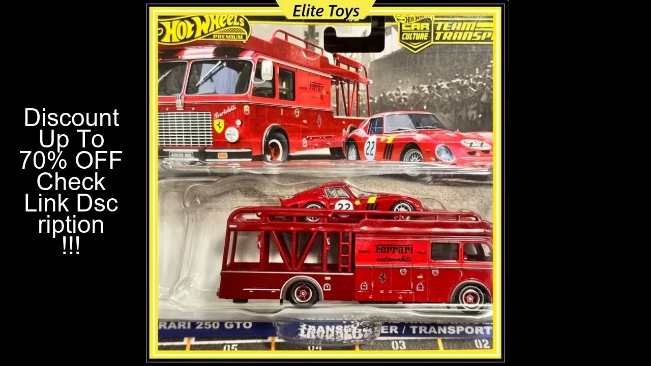 Genuine Hot Wheels Premium Car Culture Ferrari 250 GTO Team Transport #83 Metal Collectible 1/64 Die