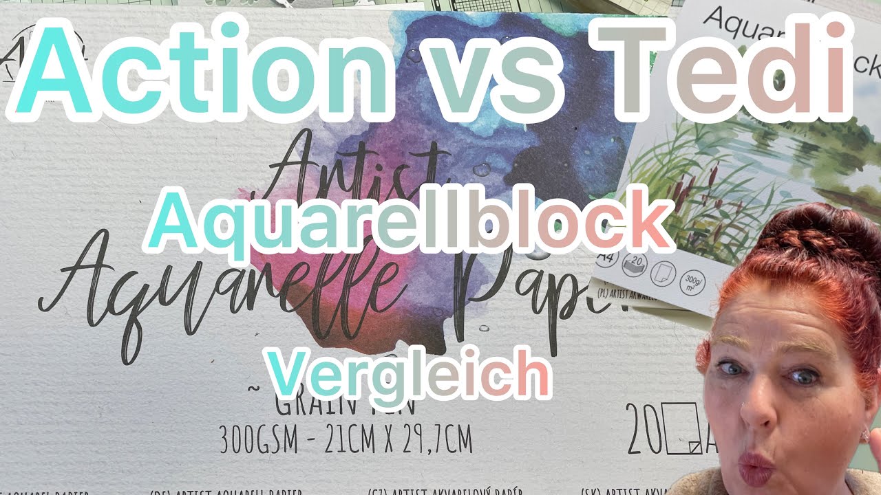 Action ❤️ Aquarellpapier Vergleich 😱 Alter Block- neuer Block- Tedi Aquarellpapier😱 Mein Fazit...