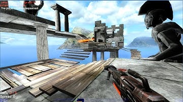 InstaGib match on DM-Temple of Aphrodite in Unreal Tournament 1999 with DX11 renderer