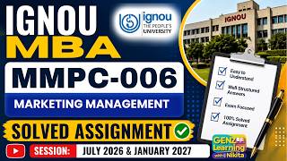 MMPC 006 Solved Assignment July 2026 | IGNOU MBA 1st Sem | Assignment Solutions!