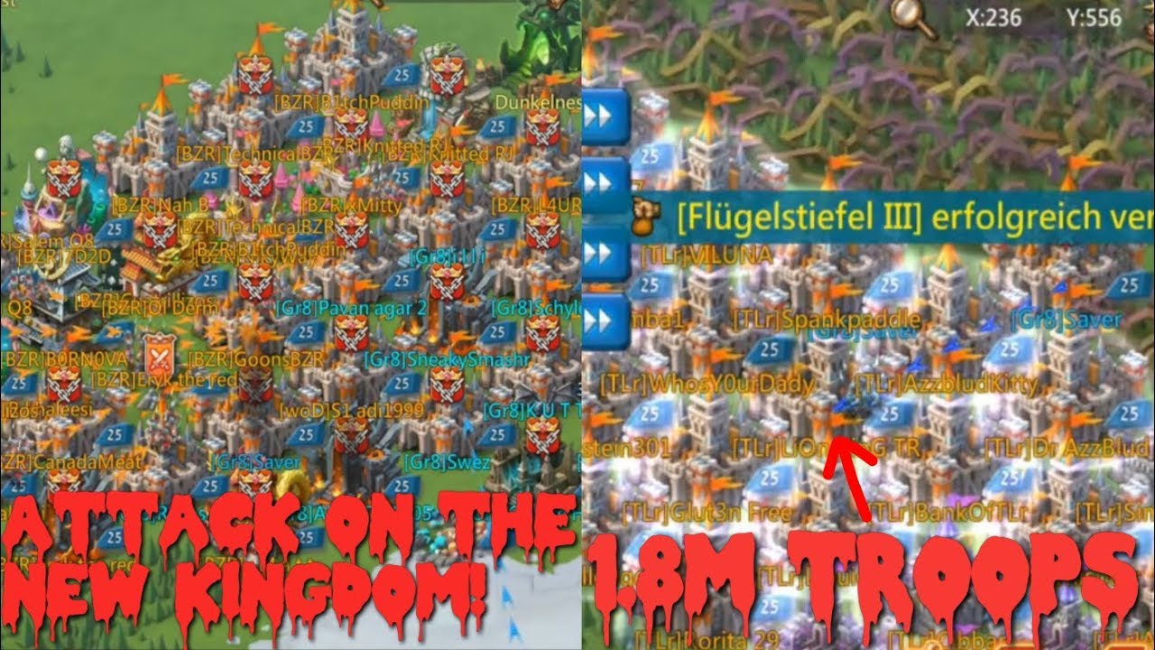 Lords Mobile We migrate and attack everything (big hits)