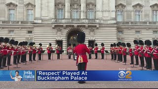 Britain's Royal Guards Pay Tribute To Aretha Franklin