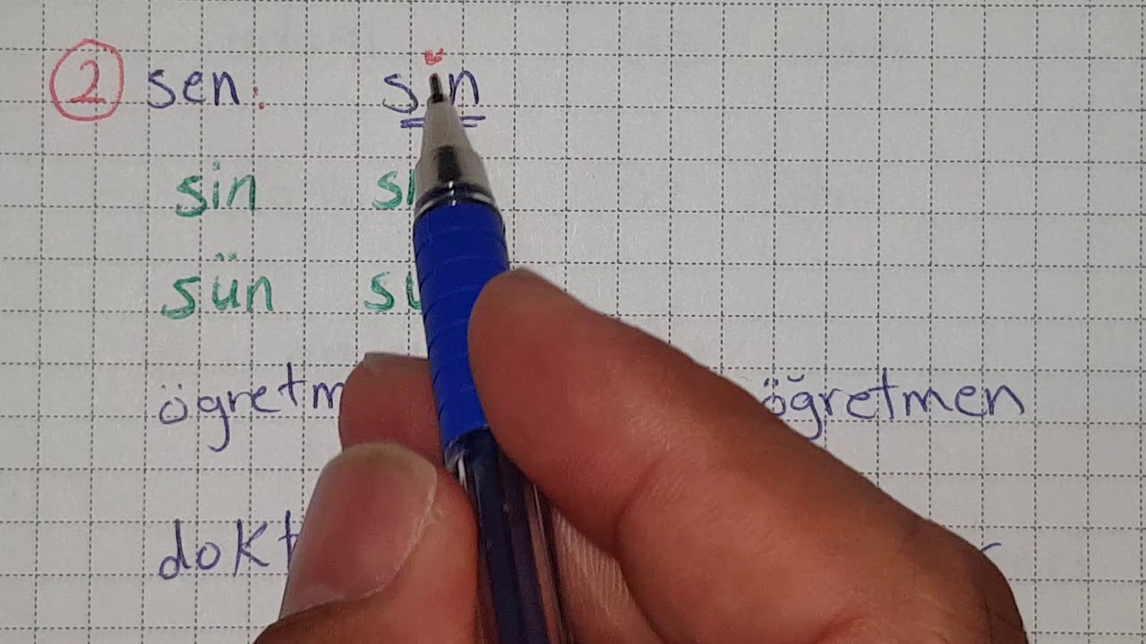 الدرس السابع: اليوم ستكتب أول جملة لك في اللغة التركية 