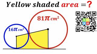 Can you find area of the Yellow shaded region | (Circles) | #math #maths | #geometry