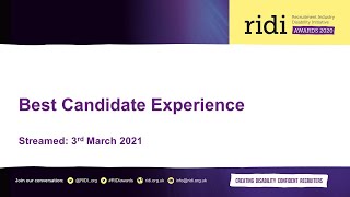 RIDI Awards Roundtable: Best Candidate Experience
