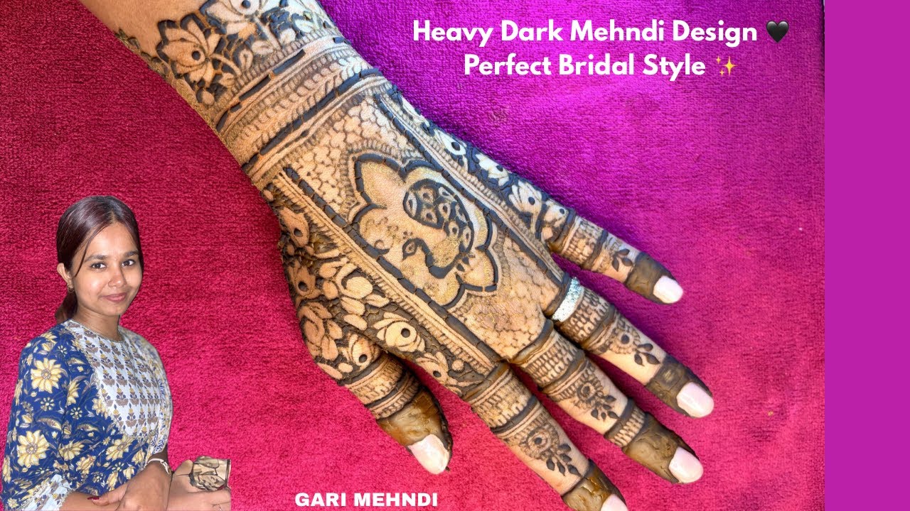 Heavy Dark Mehndi Design Step by Step | Full Hand Tutorial 🖤