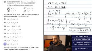 Famous Big Ideas Math [IM3]: 7.2 - Analyzing Arithmetic Sequences and Series (Lecture & Problem Set) Net Worth