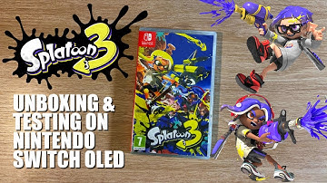 Splatoon 3 Unboxing Game Cartridge & Testing on Nintendo Switch OLED White (First Gameplay)