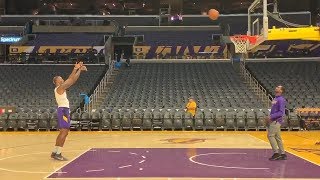 Dwight Howard went back out to work on his free throws after game vs Warriors