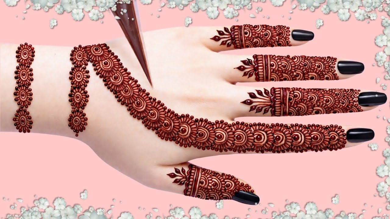 Bold Floral Henna Stylish Mehndi Design /  Back Hand New Mehandi Design / Mehandi ki Design / 