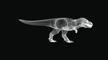 T-Rex OBJ using Trapcode Form in Adobe After Effects and Blender
