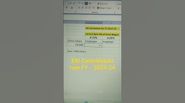 ESI contribution rate FY -2023-24 || how to calculate ESI